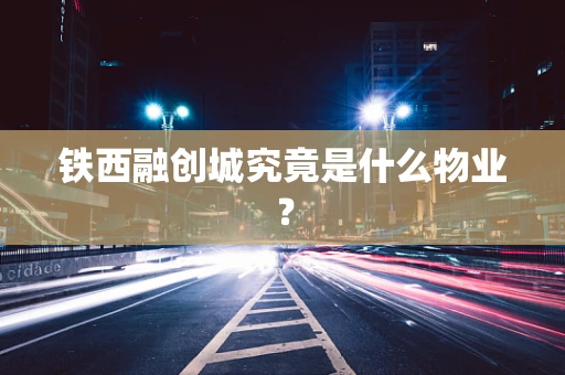 铁西融创城究竟是什么物业？