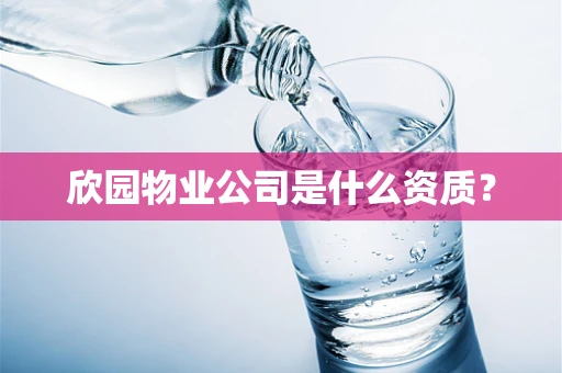 欣园物业公司是什么资质？
