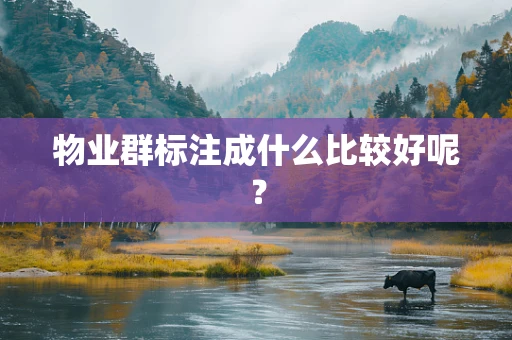 物业群标注成什么比较好呢？