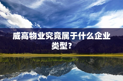 威高物业究竟属于什么企业类型？