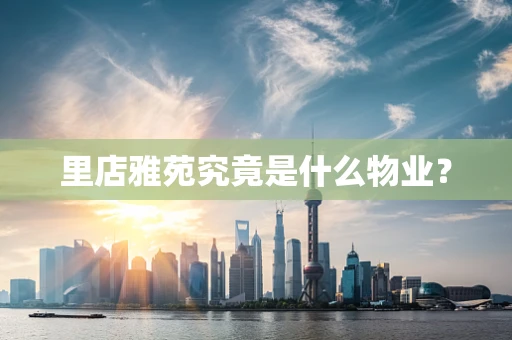 里店雅苑究竟是什么物业？