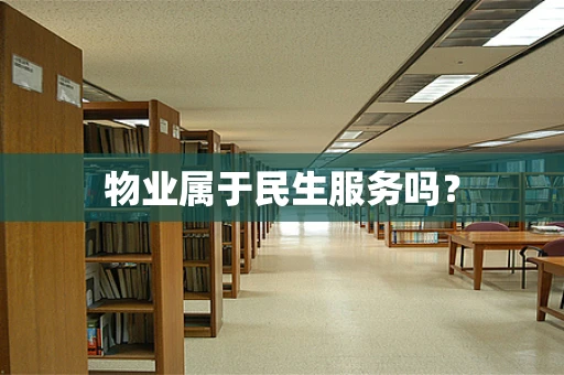 物业属于民生服务吗？