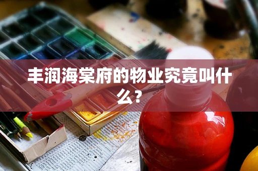 丰润海棠府的物业究竟叫什么？
