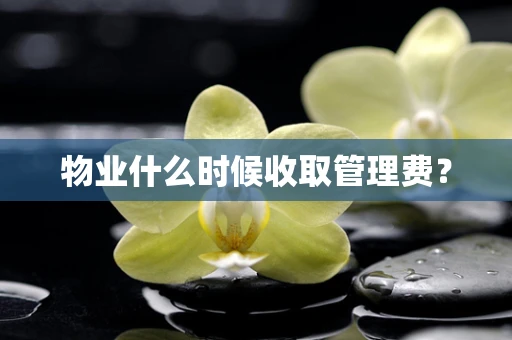 物业什么时候收取管理费？