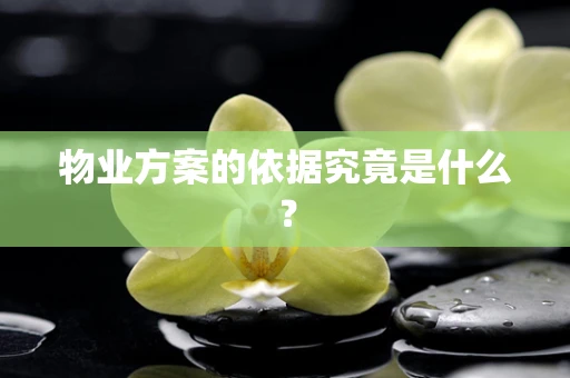 物业方案的依据究竟是什么？