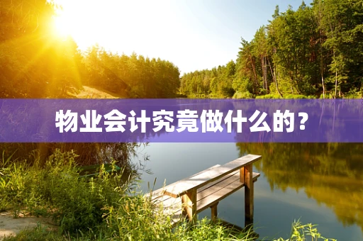 物业会计究竟做什么的？