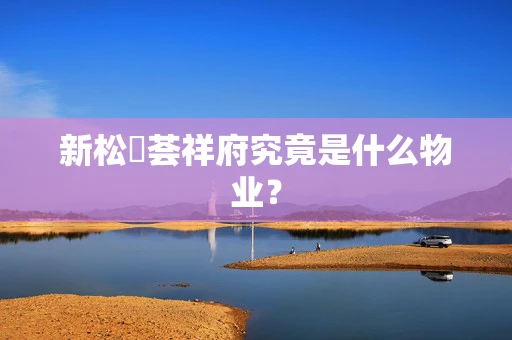 新松璟荟祥府究竟是什么物业？