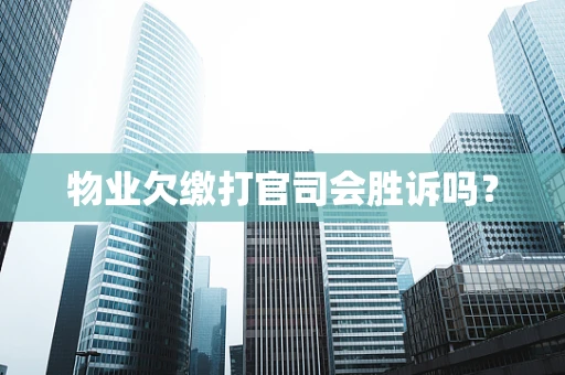 物业欠缴打官司会胜诉吗？