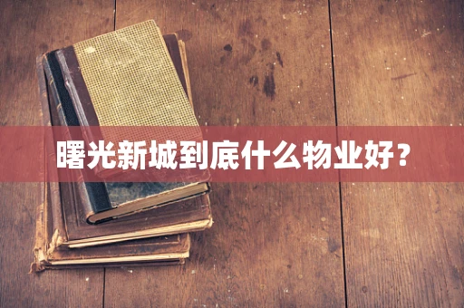 曙光新城到底什么物业好？