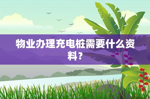 物业办理充电桩需要什么资料？