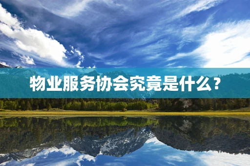 物业服务协会究竟是什么？