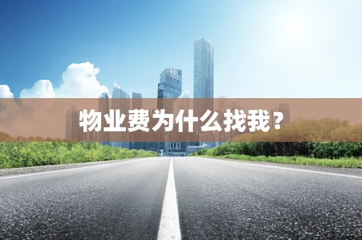 物业费为什么找我？