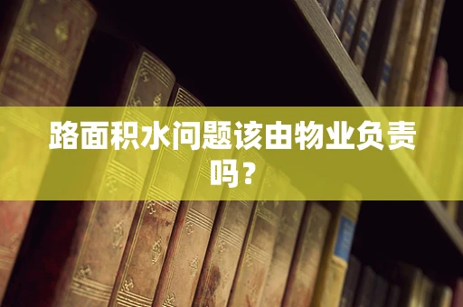 路面积水问题该由物业负责吗？