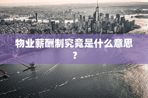 物业薪酬制究竟是什么意思？