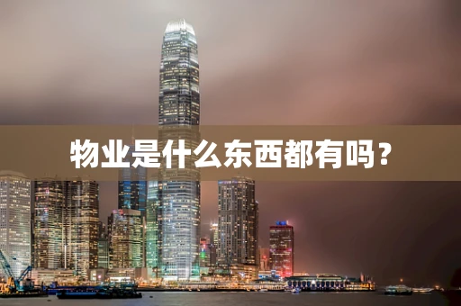 物业是什么东西都有吗？